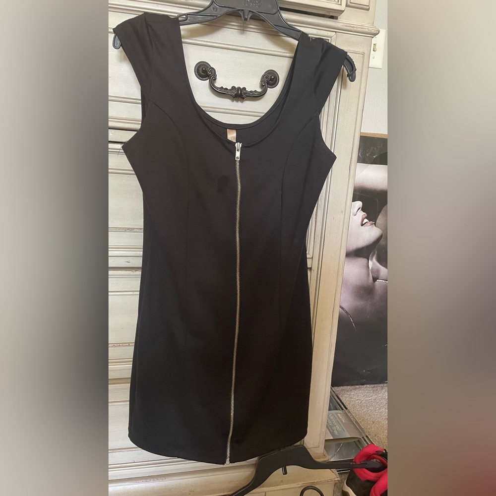 Black mini dress